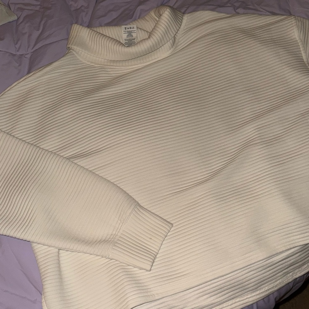 Danskin Women's Cream Cowl Neck Sweater